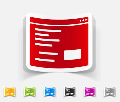 Realistic design element. browser window Stock Illustration