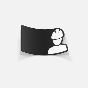 Realistic design element: builder Illustrazione stock