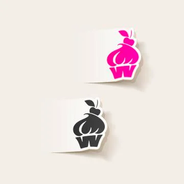 Realistic design element: cake Stock Illustration