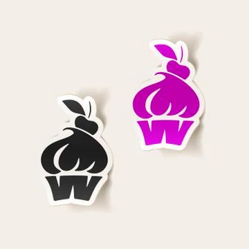 Realistic design element: cake Stock Illustration