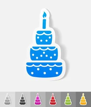 Realistic design element. cake Stock Illustration