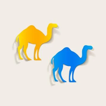 Realistic design element: camel Stock Illustration