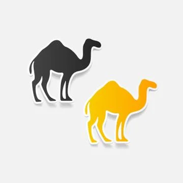 Realistic design element: camel Stock Illustration