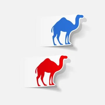 Realistic design element: camel Stock Illustration