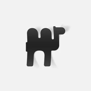 Realistic design element: camel Stock Illustration