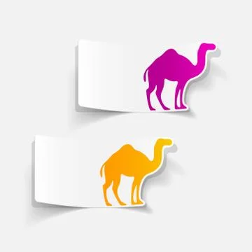 Realistic design element: camel Stock Illustration