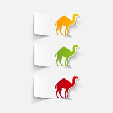 Realistic design element: camel Stock Illustration
