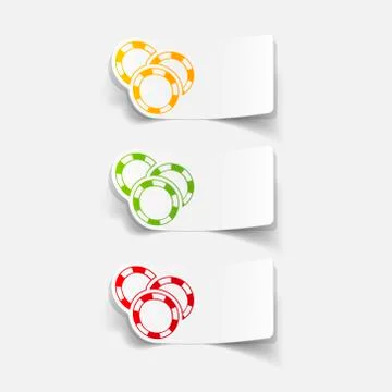 Realistic design element: casino chips Stock Illustration