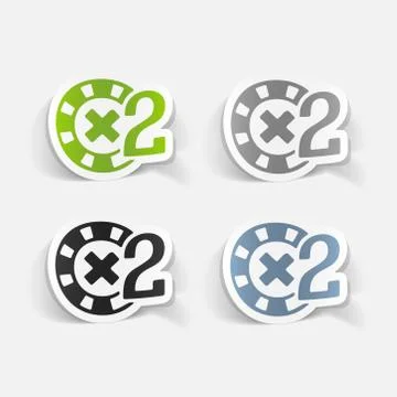 Realistic design element: casino chips Stock Illustration
