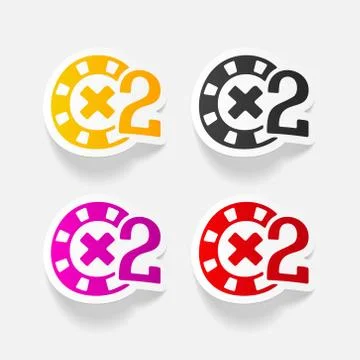Realistic design element: casino chips Stock Illustration