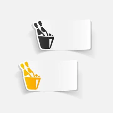 Realistic design element: champagne Illustrazione stock