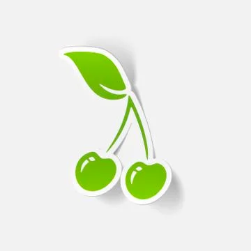 Realistic design element: cherry Stock Illustration