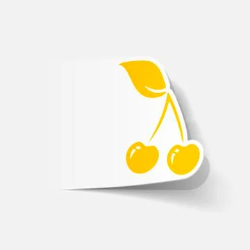 Realistic design element: cherry Stock Illustration