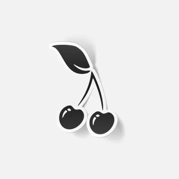 Realistic design element: cherry Stock Illustration