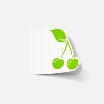 Realistic design element: cherry Stock Illustration