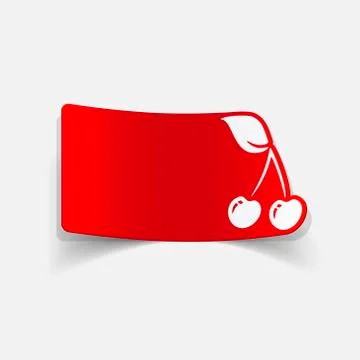 Realistic design element: cherry Stock Illustration