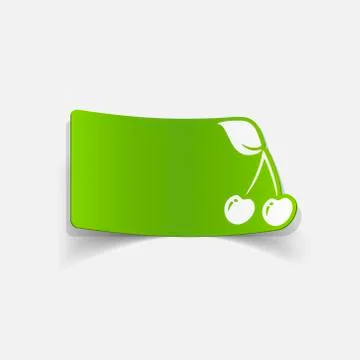 Realistic design element: cherry Stock Illustration