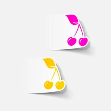 Realistic design element: cherry Stock Illustration