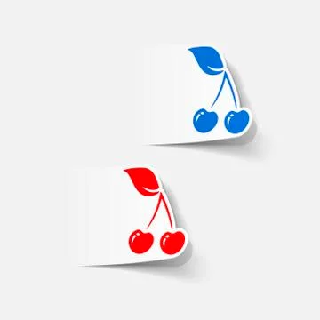 Realistic design element: cherry Stock Illustration