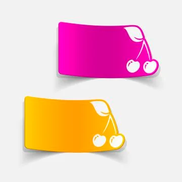 Realistic design element: cherry Stock Illustration