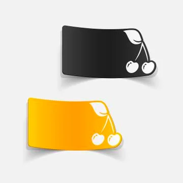 Realistic design element: cherry Stock Illustration