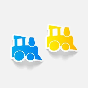 Realistic design element: childrens train Stock Illustration