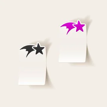 Realistic design element: christmas star Stock Illustration