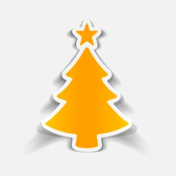 Realistic design element: christmas tree Illustrazione stock