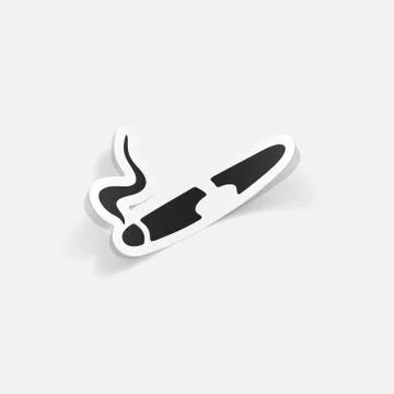 Realistic design element: cigar Stock Illustration