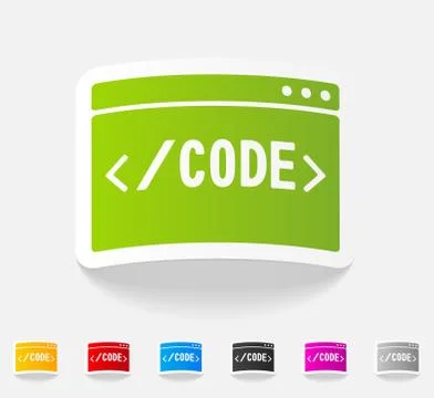 Realistic design element. coding Stock Illustration
