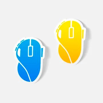 Realistic design element: computer mouse Illustrazione stock