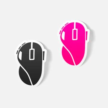 Realistic design element: computer mouse Illustrazione stock