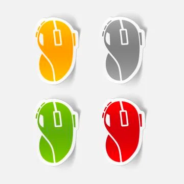 Realistic design element: computer mouse Illustrazione stock