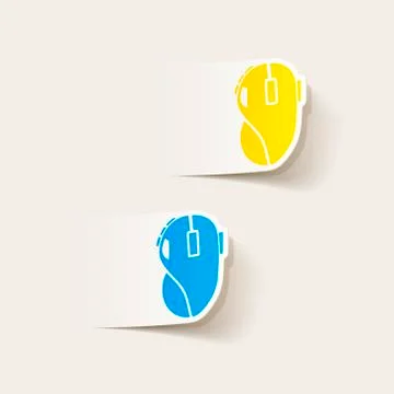 Realistic design element: computer mouse Stock Illustration