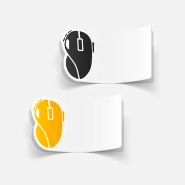 Realistic design element: computer mouse Illustrazione stock