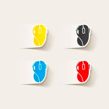 Realistic design element: computer mouse Illustrazione stock