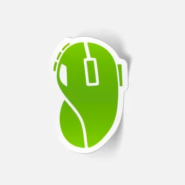 Realistic design element: computer mouse Stock Illustration