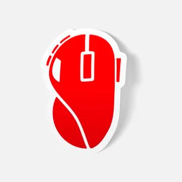 Realistic design element: computer mouse Illustrazione stock