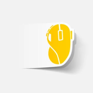 Realistic design element: computer mouse Illustrazione stock