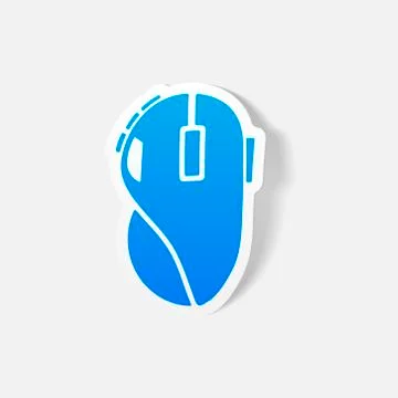 Realistic design element: computer mouse Illustrazione stock