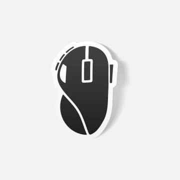 Realistic design element: computer mouse イラスト素材