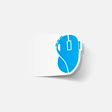 Realistic design element: computer mouse Illustrazione stock