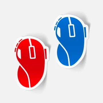 Realistic design element: computer mouse Illustrazione stock