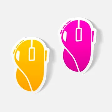 Realistic design element: computer mouse Stockillustratie