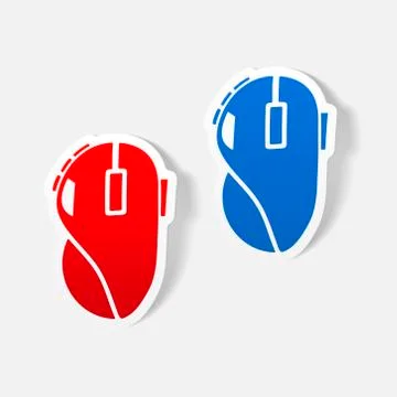 Realistic design element: computer mouse Illustrazione stock