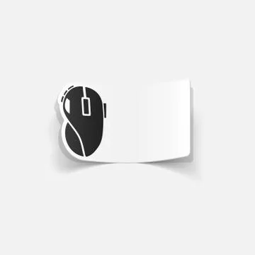 Realistic design element: computer mouse Illustrazione stock