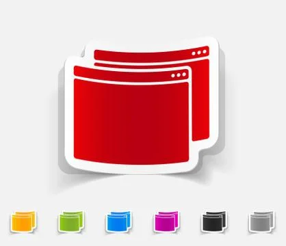 Realistic design element. computer windows Stock Illustration
