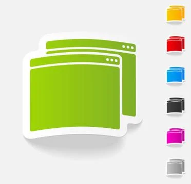 Realistic design element. computer windows Stock Illustration