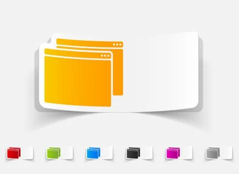 Realistic design element. computer windows Stock Illustration