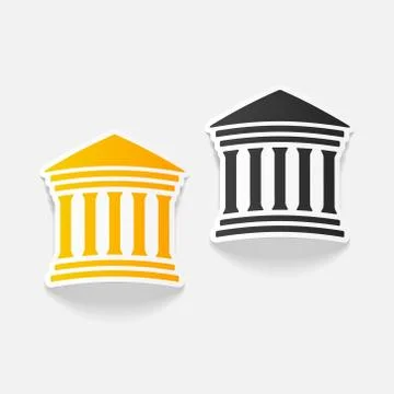 Realistic design element: courthouse Ilustración de archivo